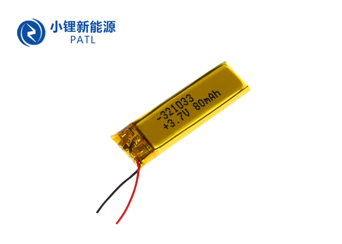 Polymer lithium battery PATL80mAh321033